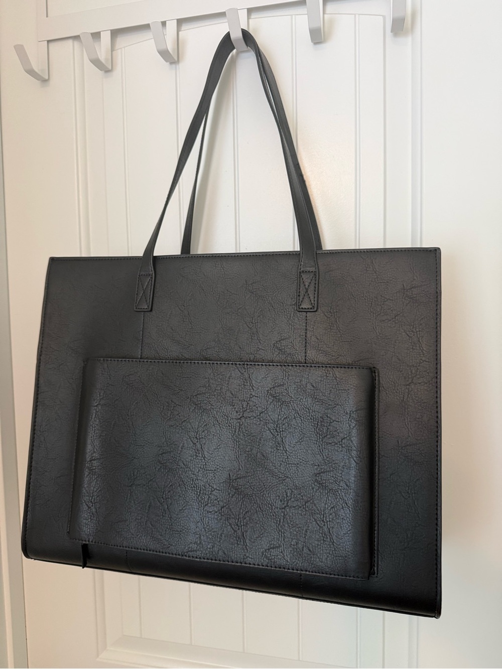 BÉIS The Large Work Tote in black vegan leather - Picture 9 of 13